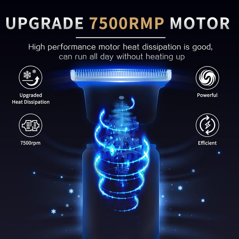 UFREE مقص لحية احترافي للرجال، ماكينة حلاقة شعر بتقنية T-Blade بدون فراغ ومجموعة تشذيب الشارب مع شاشة LCD، أدوات دقيقة لقص الشعر والعناية، ماكينة حلاقة كهربائية بمستوى صالون، هدايا للرجال - Image 2